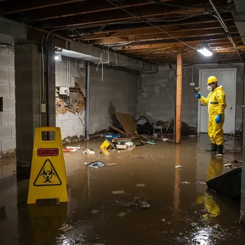 Flooded Basement Electrical Hazard in Hillview, KY Property